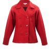 Little Toy Soldier Jacket In Red Linen