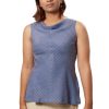 MINC Couture Azure Handwoven Ahimsa Silk Sleeveless Short Top