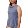 MINC ecofriendly couture Azure Handwoven Ahimsa Silk Sleeveless Short Top