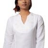 MINC womens high fashion store Angelic Embroidered Top in White Linen
