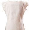 Embroidered Blossoms Top In Off White Khadi Cotton Back