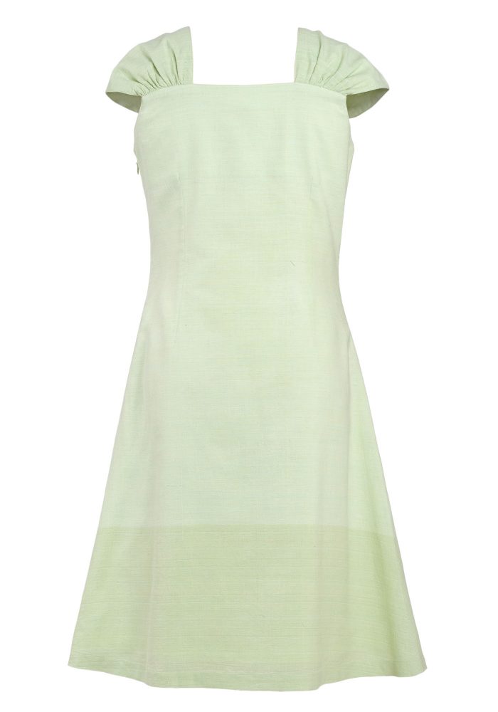 MINC Petite Spring Garden Girls Dress in Green Khadi Cotton