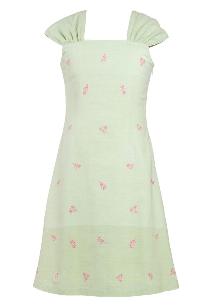 MINC Petite Spring Garden Girls Short Dress in Khadi Cotton