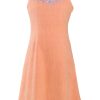 MINC Petite Summer Love Girls Short Dress in Orange Khadi Cotton