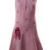 MINC Petite Autumn fun Girls Short Dress in Purple Khadi Cotton