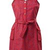 MINC Petite Fiery Flowery Spring Girls Short Dress in Printed Cotton