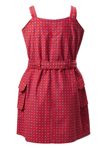 MINC Petite Fiery Spring Girls Short Dress in Printed Cotton