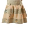MINC Petite Jade Two-Tone Panel Girls Short Skirt in Khadi Cotton