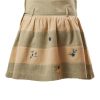 MINC Petite Jade Two-Tone Panel Girls Short Skirt in Yellow and Green Khadi Cotton
