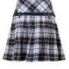 MINC Petite Preppy Girls Short Skirt in Blue Checks