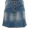 Arizona Falls Knee Length Girls Skirt in Blue Denim