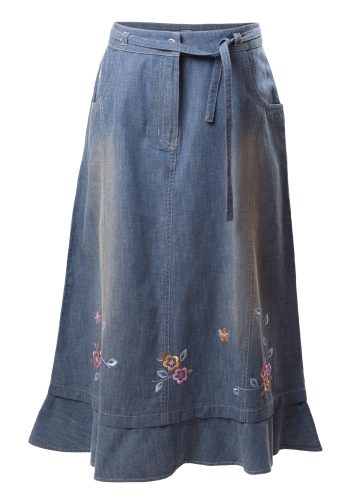 Chic Downtown Detroit Girls Denim Skirt