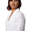 Formal Shawl Collar Shirt in White Linen