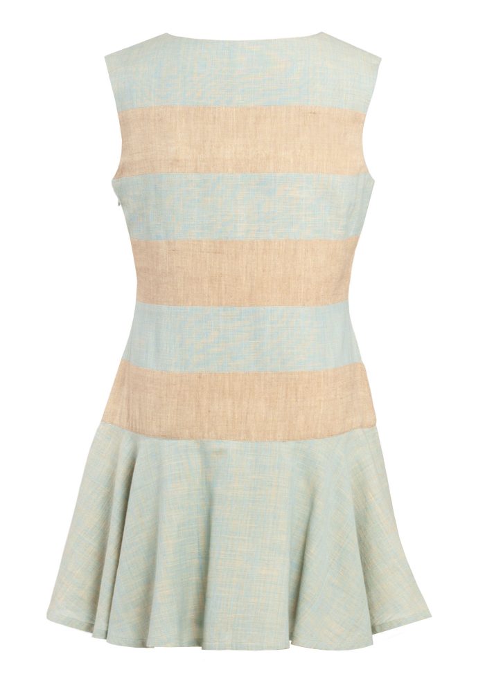 MINC Petite Preppy Princess Two-Tone Girls Dress in Khadi Cotton