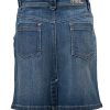 Malibu Girls Knee Length Skirt in Blue Denim
