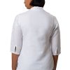 White Embroidered Asymmetric Linen Shirt