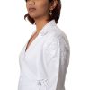 White Embroidered Asymmetric Linen Shirt