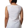 MINC Amber Embroidered Sleeveless Top in White Linen