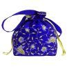 MINC Couture Embroidered Silk Potli Bag in Topaz Blue