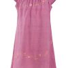 MINC Petite Mauve Magic Girls Short Dress in Khadi Cotton