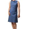 MINC ecofashion Short Summer Dress in Blue Linen