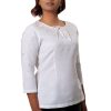 MINC ecofriendly clothing Classic Embroidered Short Kurti In White Linen