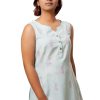 MINC ecofriendly fashion Sleeveless Aqua Fun Tunic in Blue Khadi Cotton