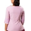 MINC Classic Cowl Neck Short Top in Lotus Pink Khadi Cotton