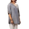 MINC Ecofashion Kaftan Tunic in Ocean Blue Ahimsa Silk