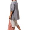 MINC Ecofashion Sustainable High Fashion Kaftan Tunic in Ocean Blue Ahimsa Silk