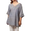 MINC Kaftan Tunic in Ocean Blue Ahimsa Silk