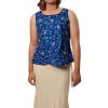 MINC couture Asymmetric Hand Embroidered Top in Blue Silk