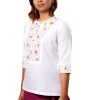 MINC eco Rebecca Hand Embroidered White Linen Kurti