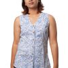 MINC ecofashion Slim Fit V-Neck Shirt in Printed White Cotton