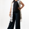 MINC ecofashion Winter Flowers Scarf in White Silk