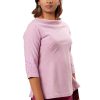 MINC ecofriendly couture fashion Classic Cowl Neck Short Top in Lotus Pink Khadi Cotton