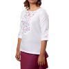 MINC ecofriendly couture fashion Embroidered Kurti in White Linen