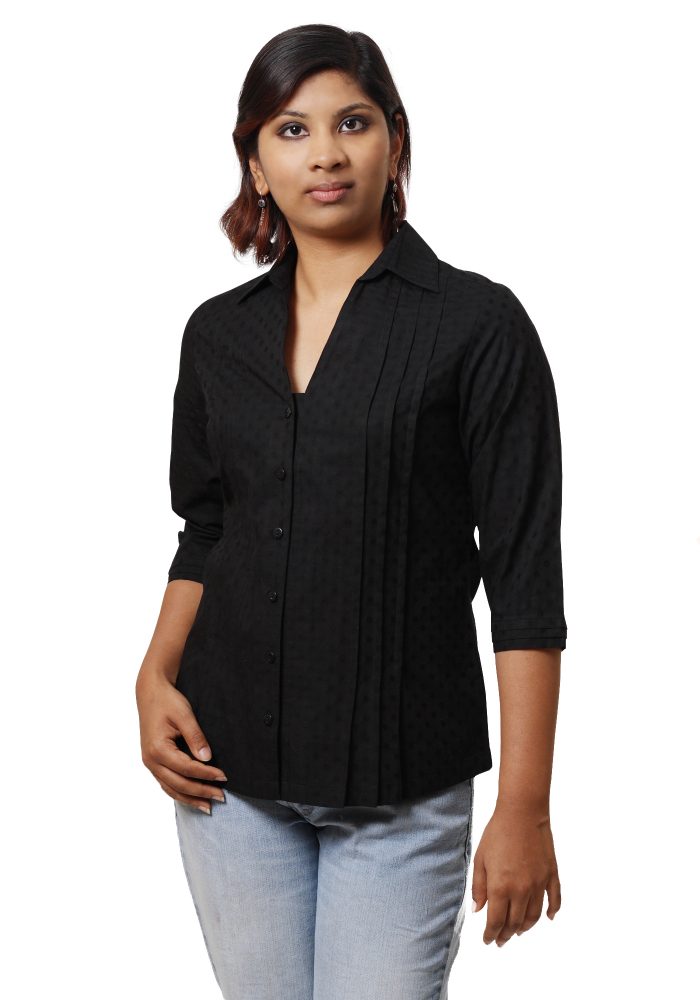 MINC Classic Black Polka Cotton Shirt