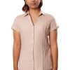 MINC Classic Pleated Beige Linen Shirt