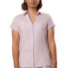 MINC Classic Pleated Shirt in Lilac Linen