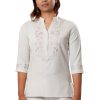 MINC Classic Short Top in Aqua Khadi Cotton