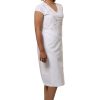 MINC Ecofashion Asymmetric Embroidered White Linen Dress