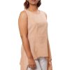 MINC Ecofriendly Handkerchief Hem Tunic in Beige Khadi Cotton