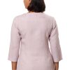 MINC Ecofriendly fashion Classic Lavender Embroidered Linen Tunic