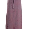 MINC Embroidered Long Skirt in Purple Khadi cotton