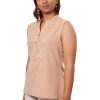 MINC Sleeveless Floral Embroidered Tunic in Beige Khadi Cotton