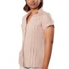 MINC eco fashion Classic Pleated Beige Linen Shirt