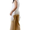 MINC ecofashion Embroidered Palazzo in Yellow Khadi Cotton