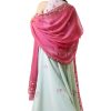 MINC ecofashion Hand Embroidered Dupatta in Sangria Silk Georgette