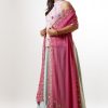 MINC ecofashion Hand Embroidered Dupatta in Sangria Silk Georgette